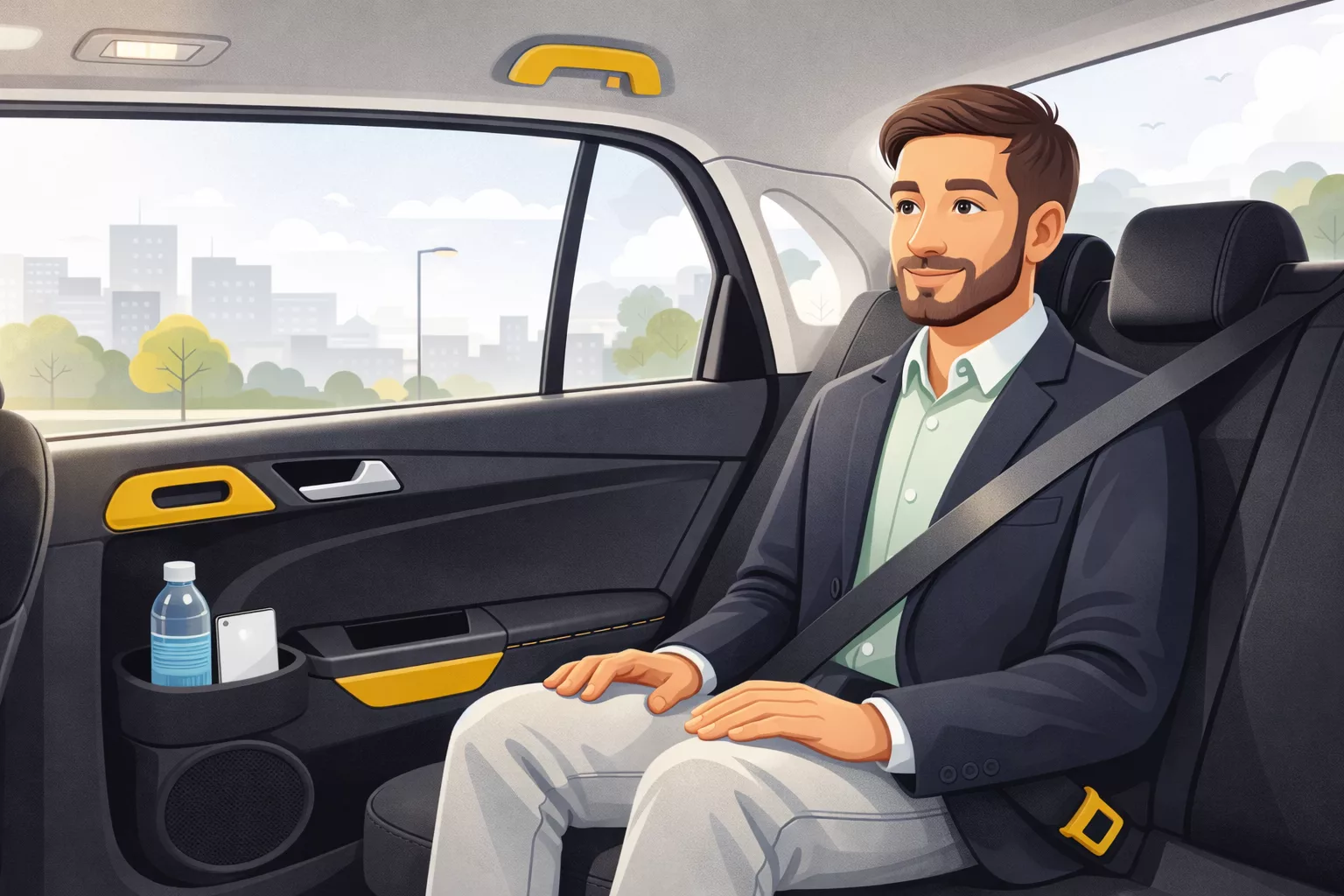 passenger following smoking and vaping rules in taxis