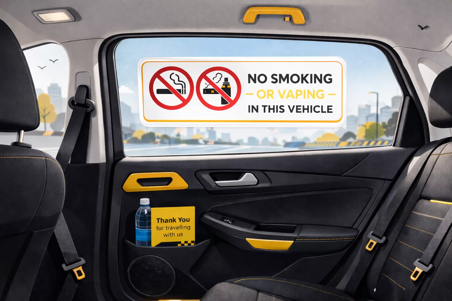 smoking and vaping rules in taxis no smoking sign